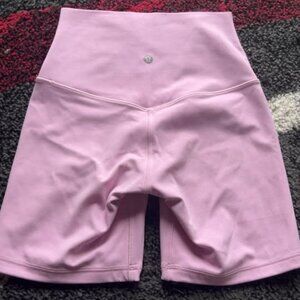 Lululemon Align pink biker shorts